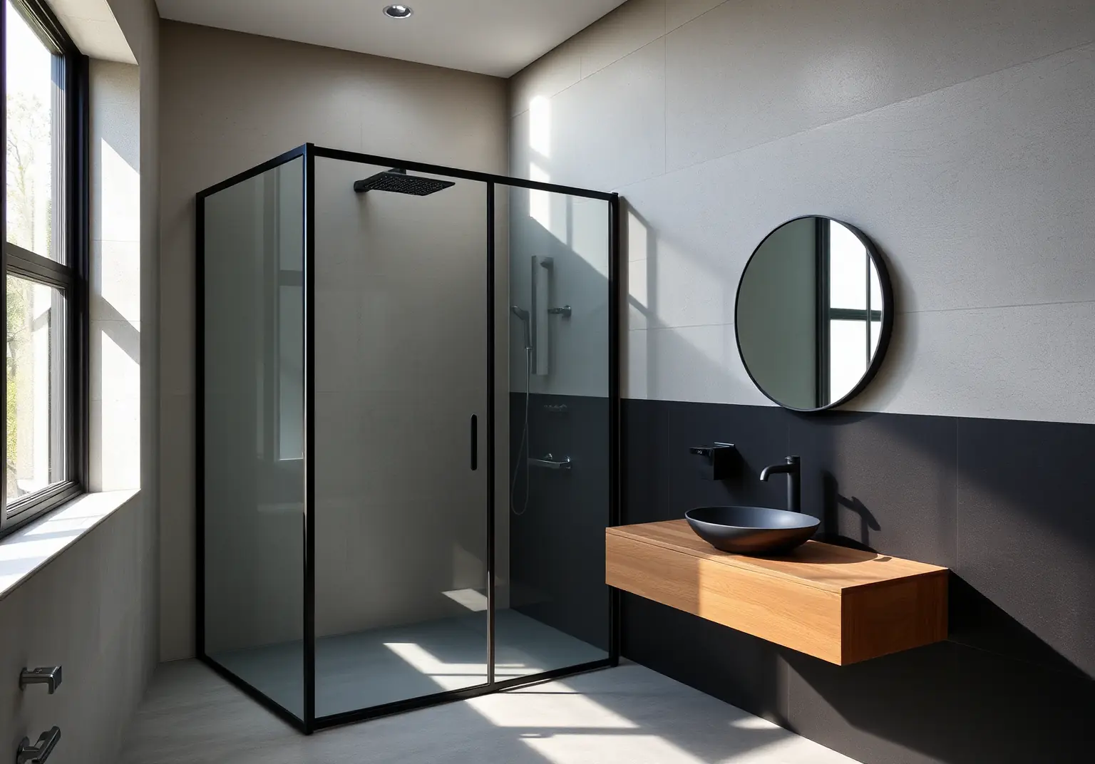 5-salle-de-bain-plombier-meyzieu-noir-et-blanc Salle de bain Plombier Meyzieu noir et blanc